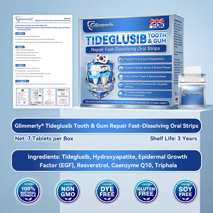 Glimmerly® 🦷 Tideglusib Fast‑Dissolving Tooth & Gum Repair Oral Strips 💥🎉 (Supports tooth repair and helps relieve gum discomfort and other common oral concerns)