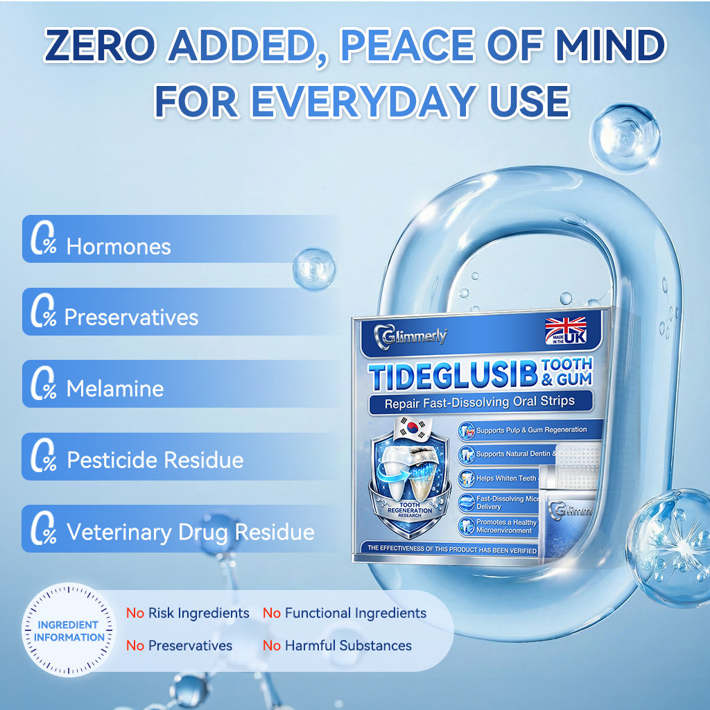Glimmerly® 🦷 Tideglusib Fast‑Dissolving Tooth & Gum Repair Oral Strips 💥🎉 (Supports tooth repair and helps relieve gum discomfort and other common oral concerns)