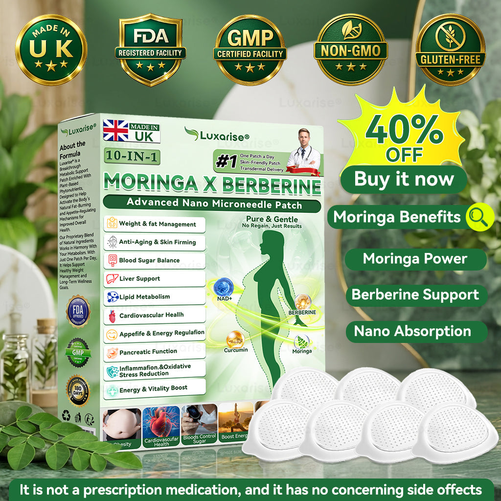 Once Daily, Visible Changes in 7 Days 👨‍🔬 𝑳𝒖𝒙𝒂𝒓𝒊𝒔𝒆® 𝑴𝒐𝒓𝒊𝒏𝒈𝒂 & 𝑩𝒆𝒓𝒃𝒆𝒓𝒊𝒏𝒆 10-𝑰𝑵-1 𝑨𝒅𝒗𝒂𝒏𝒄𝒆𝒅 𝑵𝒂𝒏𝒐 𝑴𝒊𝒄𝒓𝒐𝒏𝒆𝒆𝒅𝒍𝒆 𝑷𝒂𝒕𝒄𝒉 ✅ 𝐎𝐛𝐞𝐬𝐢𝐭𝐲, 𝐃𝐢𝐚𝐛𝐞𝐭𝐞𝐬, 𝐒𝐥𝐞𝐞𝐩 𝐀𝐩𝐧𝐞𝐚, 𝐀𝐧𝐝 𝐉𝐨𝐢𝐧𝐭 𝐈𝐬𝐬𝐮𝐞𝐬🥑